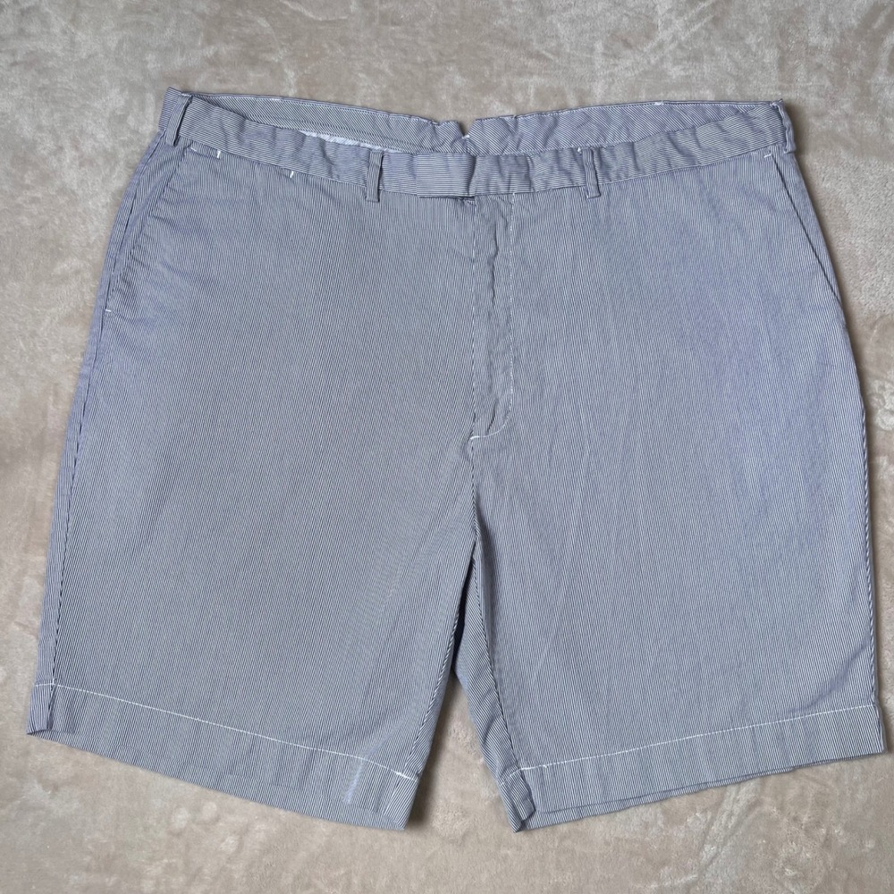 Polo Ralph Lauren Shorts Mens 46B* Blue White Seersucker Striped Preppy EUC - Picture 1 of 7